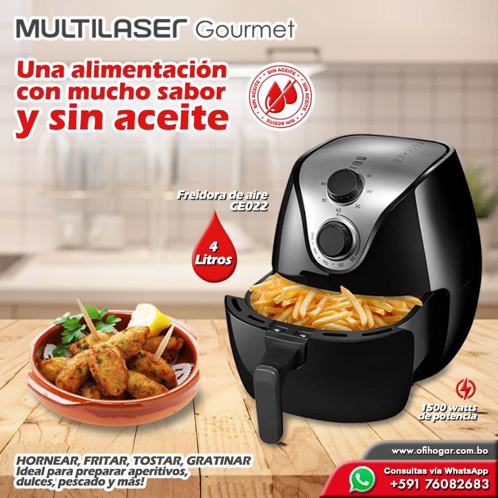 Freidora de aire eléctrica 4 Litros